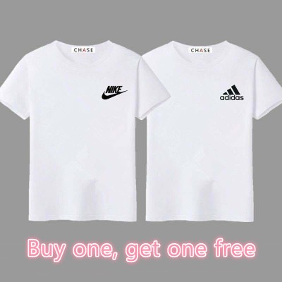 （两件）流行标志加大码男式服装，搭配短袖t恤和上衣