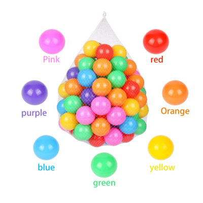 100个球坑球婴儿儿童儿童彩色海洋球生日派对活动游乐场软塑料球